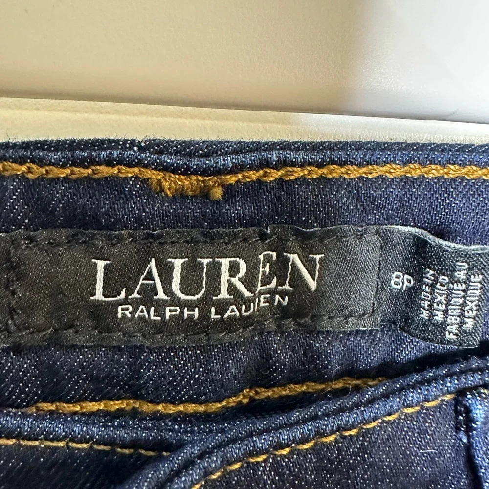 Lauren Ralph Lauren Black Label Dark Wash Skinny Jeans Size‎ 8P